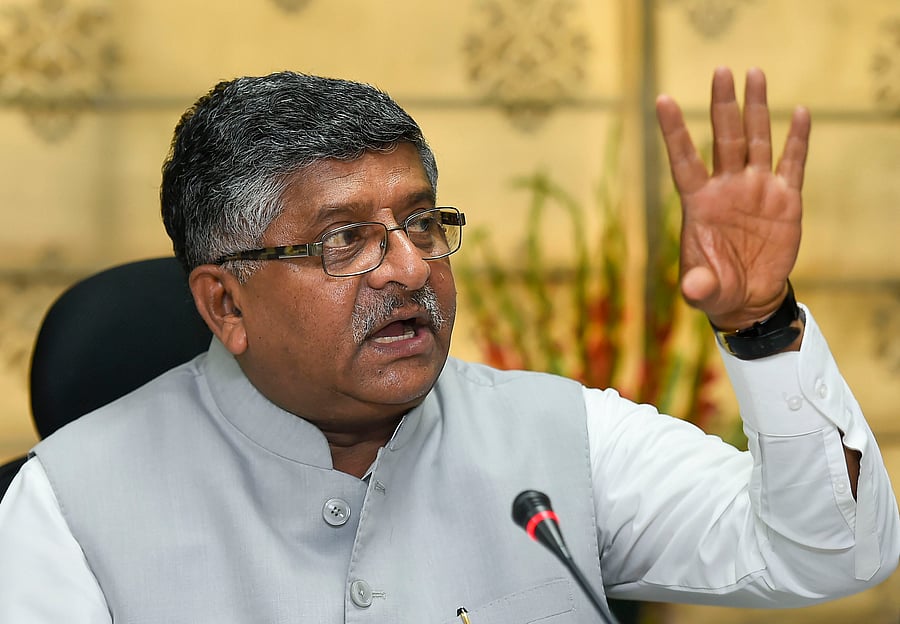 Union Minister Ravi Shankar Prasad. Credit: PTI File Photo