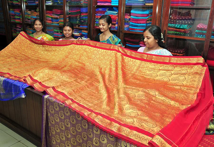 Mysore Silk Saree. Photos by Savitha B R and Govindraj Javali