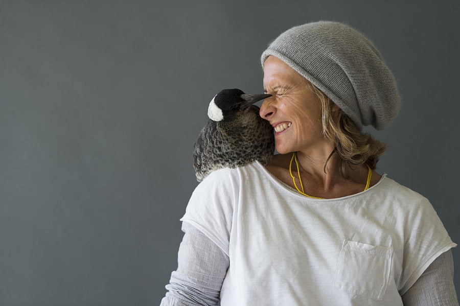 Sam Bloom and ‘Penguin’. Photo by Cameron Bloom
