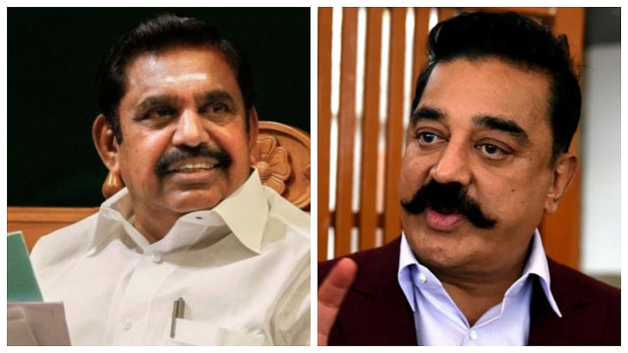 AIADMK leader Edappadi Palaniswami and MNM founder Kamal Haasan. Credit: PTI and AFP Photos