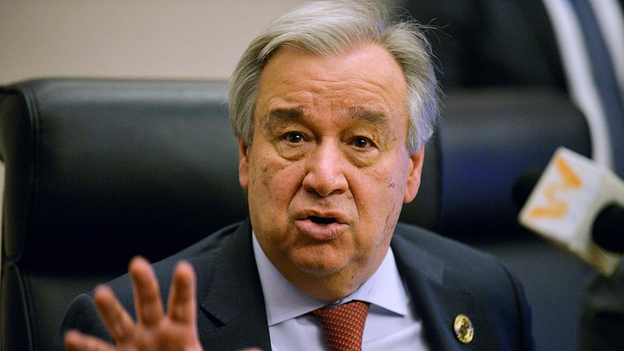 UN Chief Antonio Guterres. Credit: AFP File Photo