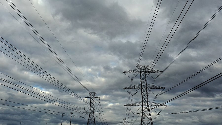 A view of high voltage transmission towers on February 21, 2021 in Houston, Texas. Credit: AFP Photo