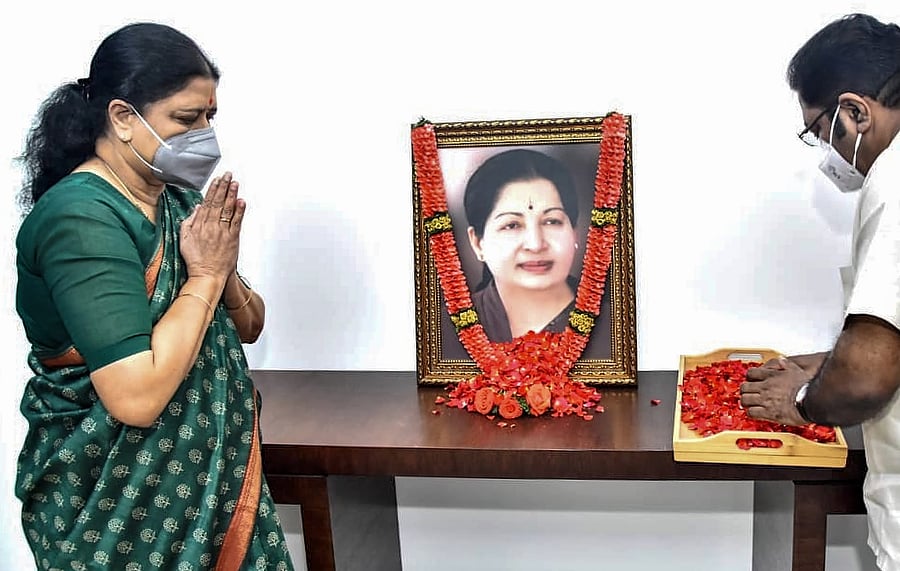Expelled AIADMK leader VK Sasikala. Credit: PTI File Photo