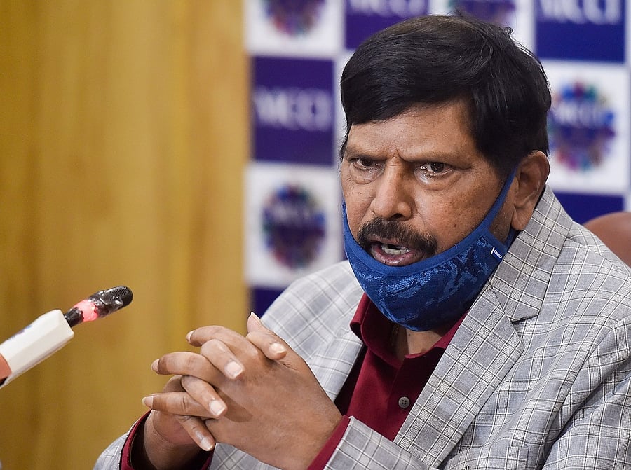 Union Minister for Social Justice, Ramdas Athawale. Credit: PTI Photo