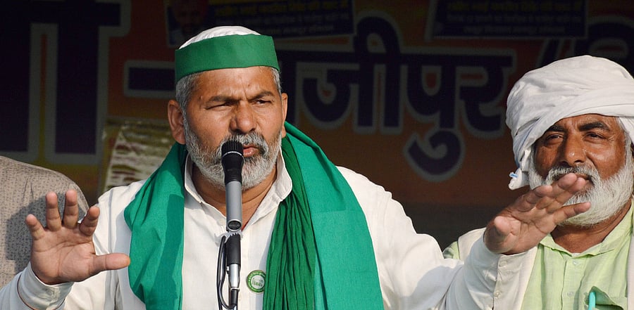 BKU leader Rakesh Tikait. Credit: PTI Photo