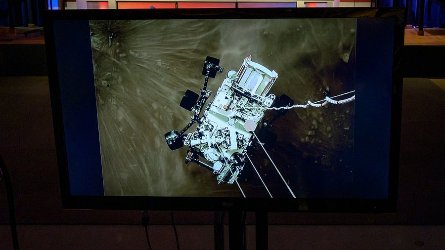 As for the GPS coordinates, the spot is 10 feet (3 metres) from the entrance to JPL's visitor centre. Credit: AFP Photo