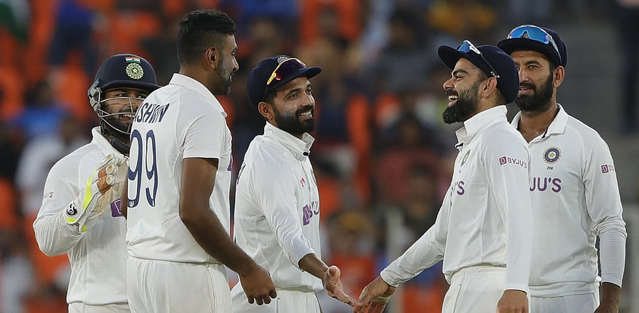 Spinners ruled the contest claiming 28 of the 30 wickets that fell on the viciously turning track. Credit: @BCCI