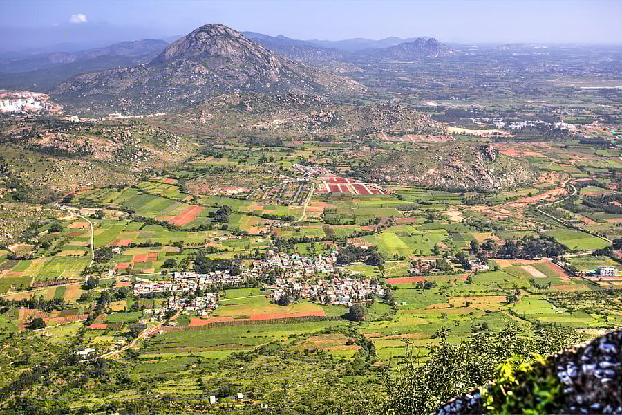The view from the top of Nandi Hills, near Bangalore, Karnataka. Credit: Getty images.