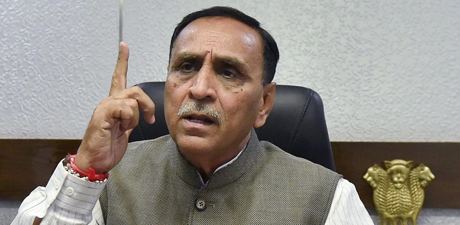 Gujarat Chief Minister Vijay Rupani. Credit: PTI file photo.