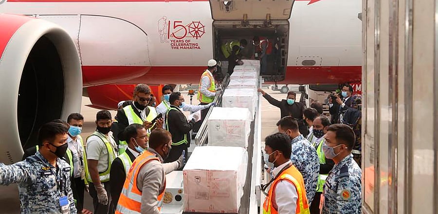 India sent 2 million doses of a coronavirus to Bangladesh. Credit: AP Photo