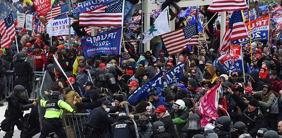 In this file photo Trump supporters clash with police and security forces. Credit: AFP Photo