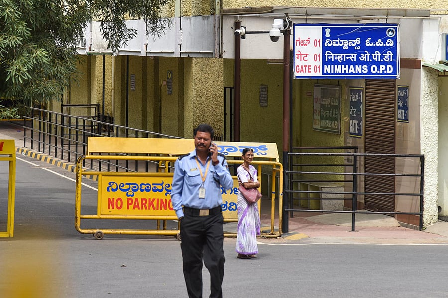 The underground cable was laid in front of the Nimhans main gate in Bengaluru. Credit: DH FILE PHOTO