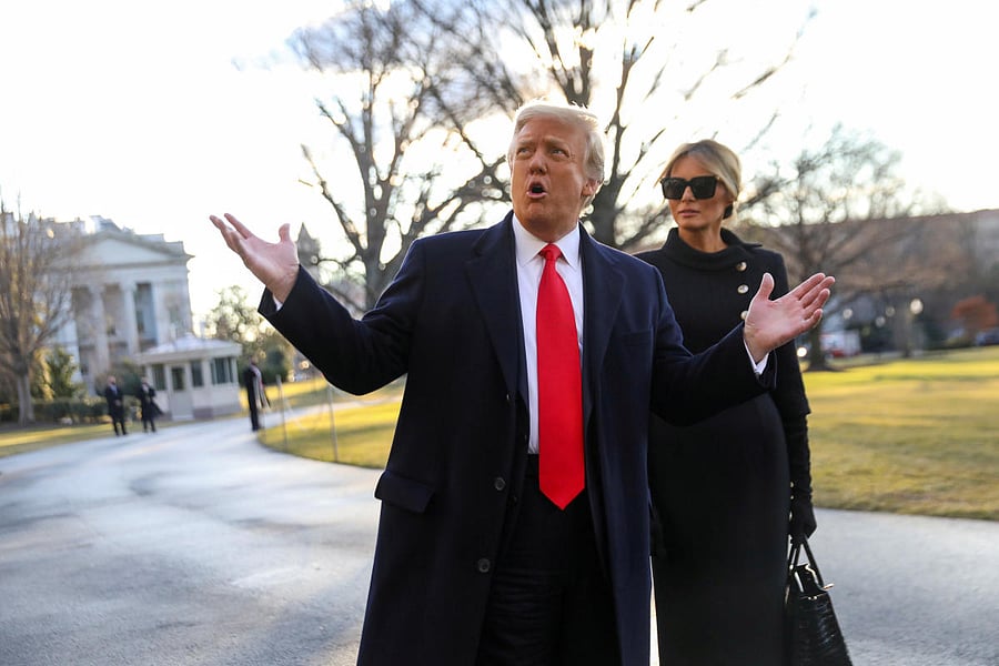 Former US President Donald Trump and his wife Melania Trump. Credit: Reuters File Photo