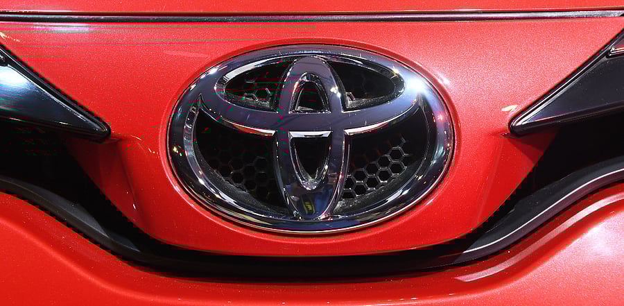 Toyota logo on a car. Credit: AFP Photo