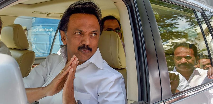DMK Chief M K Stalin. Credit: PTI photo.