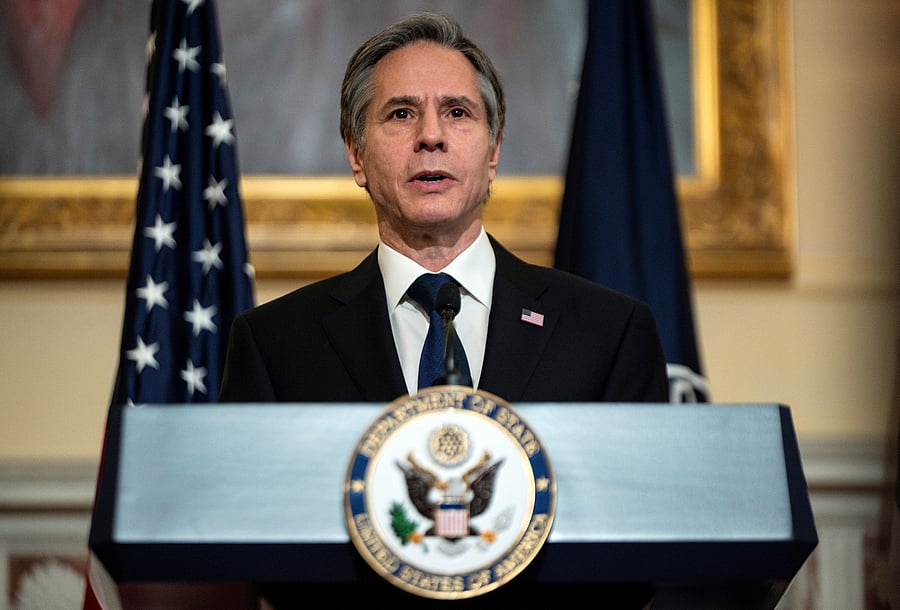 US Secretary of State Antony Blinken delivers remarks about priorities for administration of U.S. President Joe Biden in the Ben Franklin room at the State Department in Washington, US March 3, 2021. Credit: REUTERS Photo