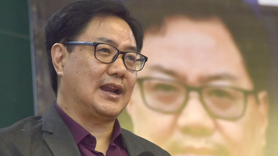 Sports Minister Kiren Rijiju. Credit: DH Photo