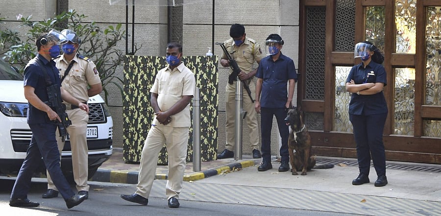 Hiren's Scorpio with 20 gelatin sticks inside was found near Antilia, Ambani's multi-storey residence in South Mumbai. Credit: PTI Photo