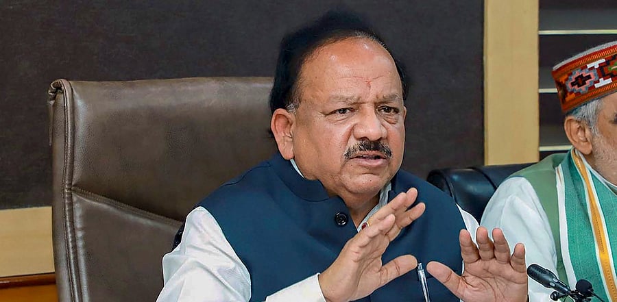 Vardhan said over 2 crore Covid-19 vaccine shots have been administered so far. Credit: PTI Photo