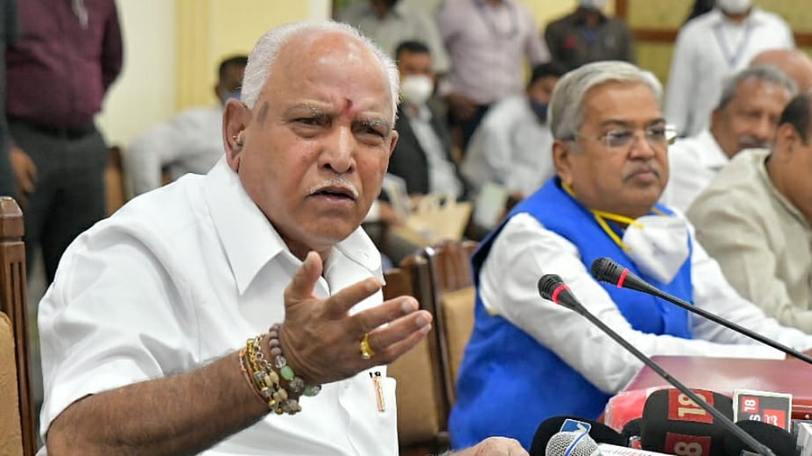 Karnataka Chief Minister B S Yediyurappa. Credit: Twitter/@CMofKarnataka