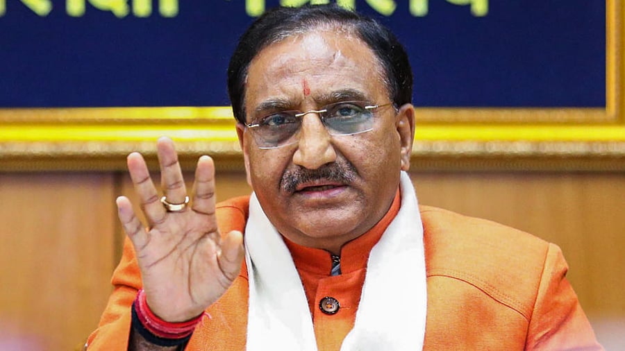 Union Education Minister Ramesh Pokhriyal 'Nishank'. Credit: PTI Photo