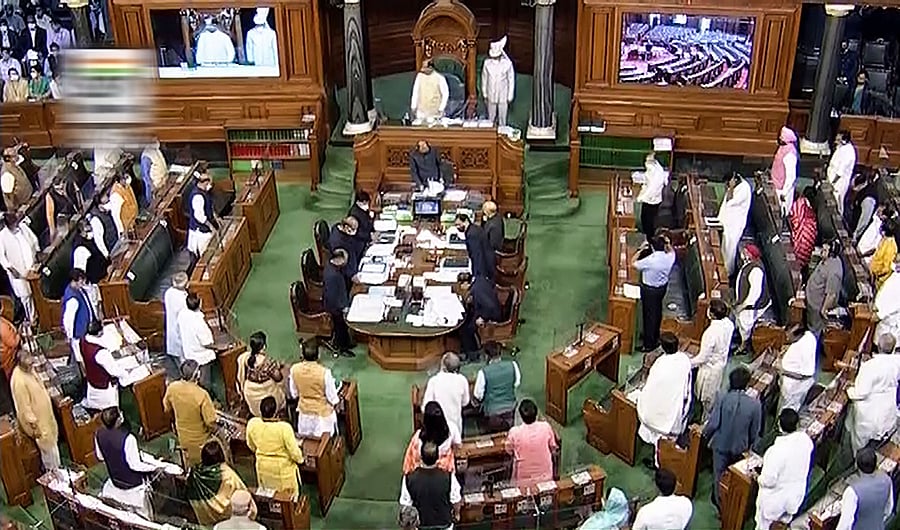 New Delhi: Lok Sabha Speaker Om Birla conducts proceedings, during the second part of the Budget Session of Parliament, in New Delhi. Credit: PTI photo