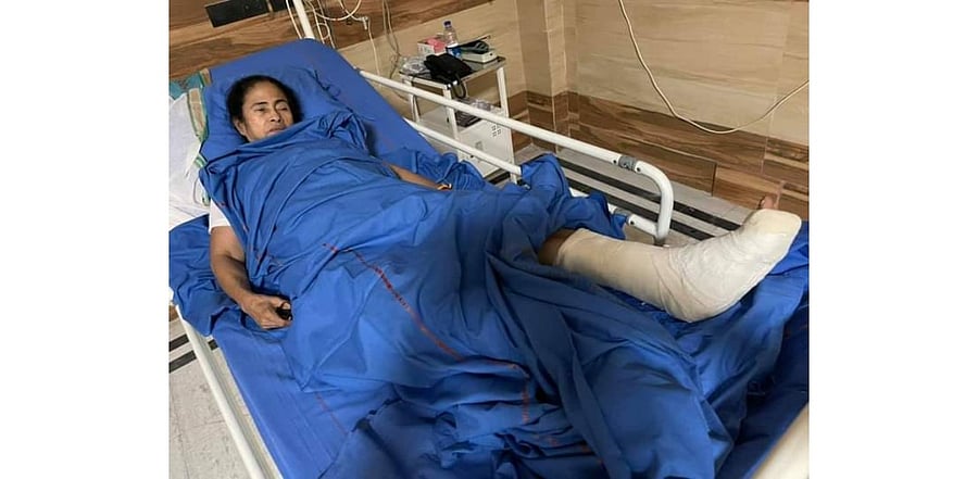 West Bengal Chief Minister Mamata Banerjee at SSKM Hospital in Kolkata. Credit: Special Arrangement