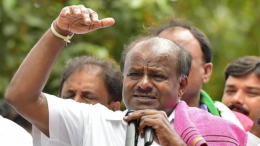 Former Karnataka Chief Minister and JD(S) leader H D Kumaraswamy. Credit: DH File Photo