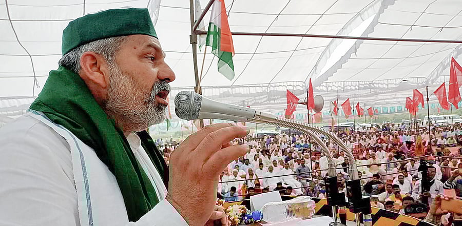 BKU leader Rakesh Tikait. Credit: PTI Photo
