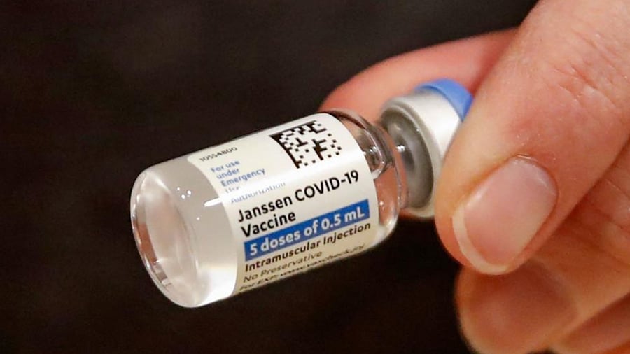 A nurse holds a Johnson & Johnson Covid-19 vaccine at a vaccination center. Credit: AFP File Photo