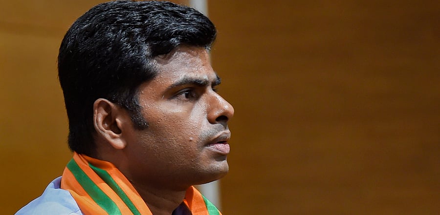  Former IPS Officer K Annamalai. Credit: PTI Photo