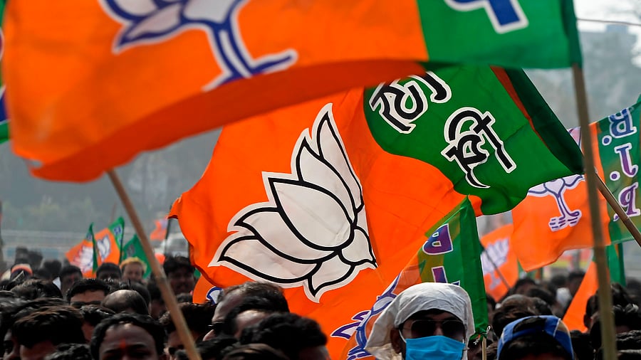 BJP flag. Credit: AFP Photo