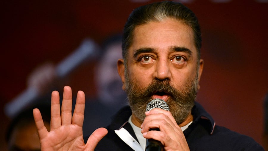 Makkal Needhi Maiam founder Kamal Haasan. Credit: AFP File Photo