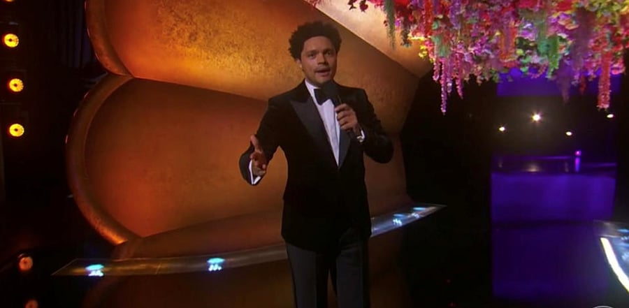 The ceremony was hosted by Trevor Noah. Credit: CBS Handout via Reuters