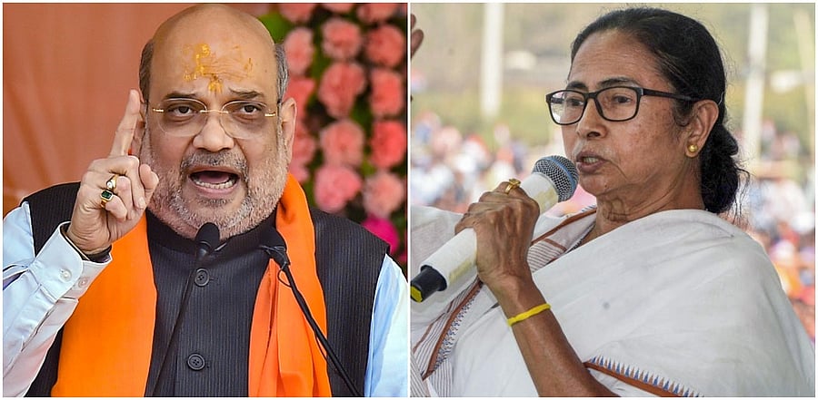 Union Home Minister Amit Shah and West Bengal CM Mamata Banerjee. Credit: PTI Photos