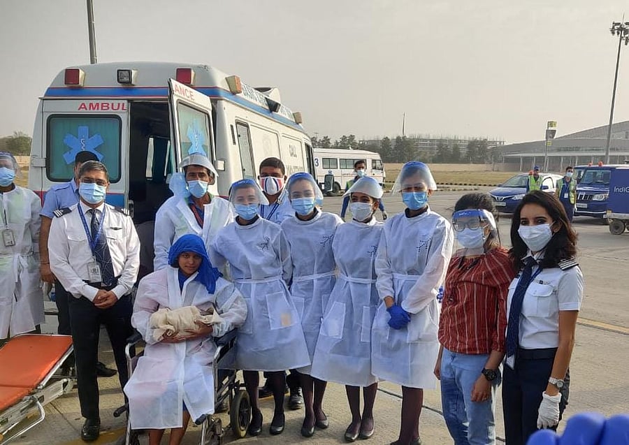 Dr Subahana Nazir, who was onboard the flight and the in-flight crew helped deliver the baby mid-air. Credit: Special arrangement