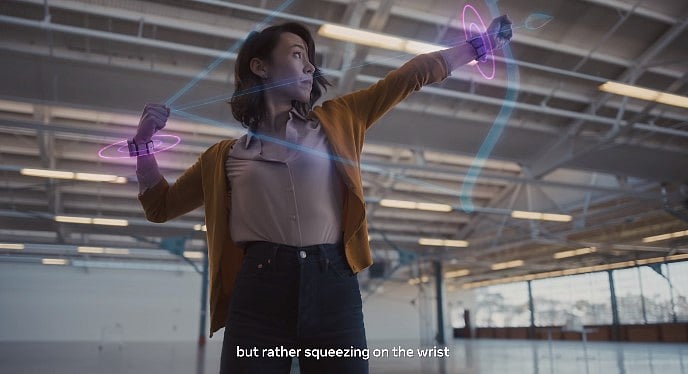 Facebook Reality Labs' wristband can enhance AR/VR gaming and visual communication. Credit: Facebook