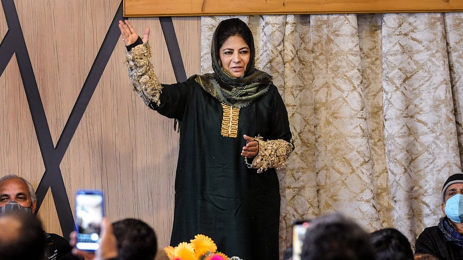 PDP chief Mehbooba Mufti. Credit: PTI File Photo