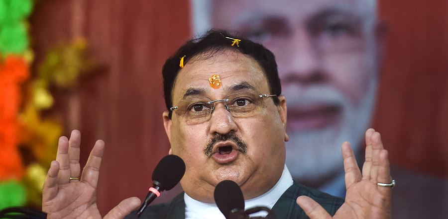 BJP chief J P Nadda. Credit: PTI Photo
