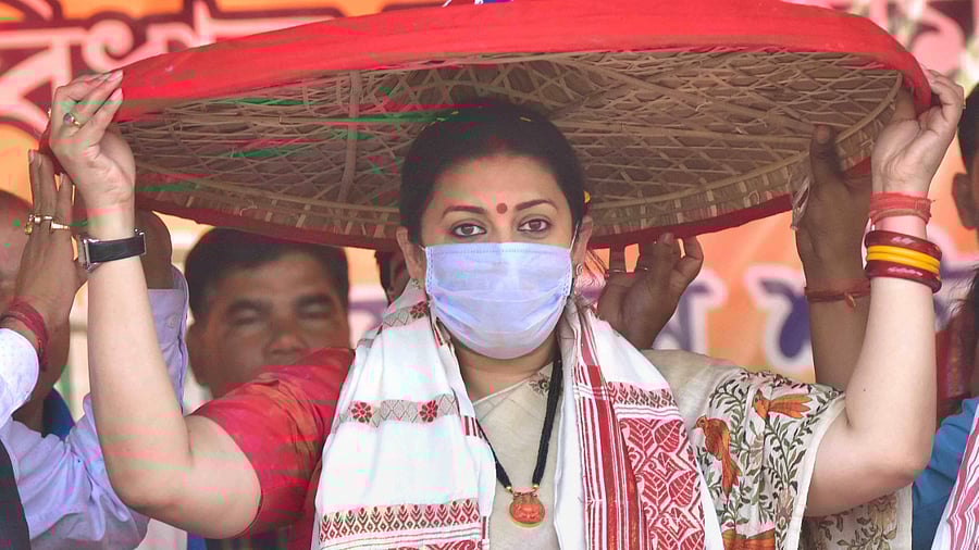 Union Minister of Textiles Smriti Irani. Credit: PTI Photo