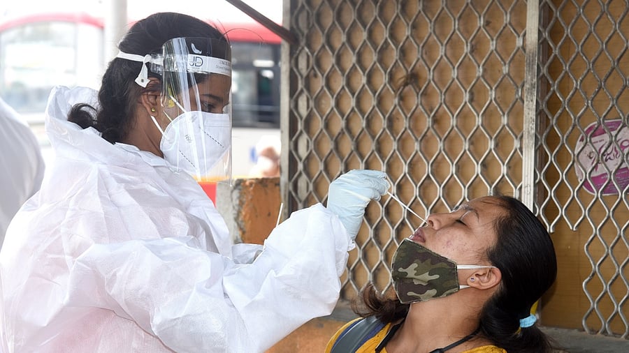 The 62,714 new cases were reported in a span of 24 hours, the highest since October 16, 2020. Credit: DH Pool Photo