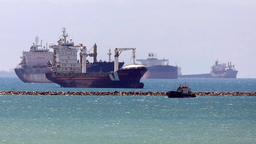 Ships and boats are seen at the entrance of Suez Canal. Credit: Reuters File Photo