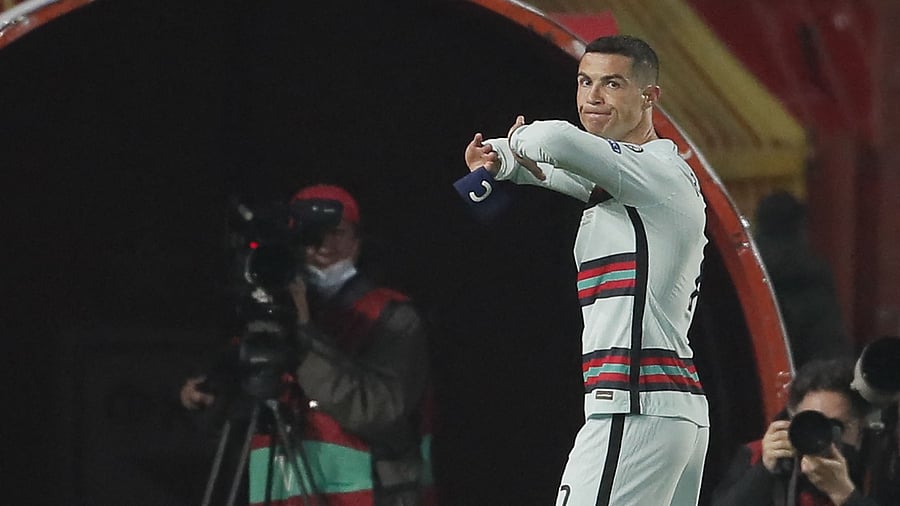 Ronaldo, ripped off his armband and tossed it onto the field, storming off the field in disgust. Credit: AFP Photo