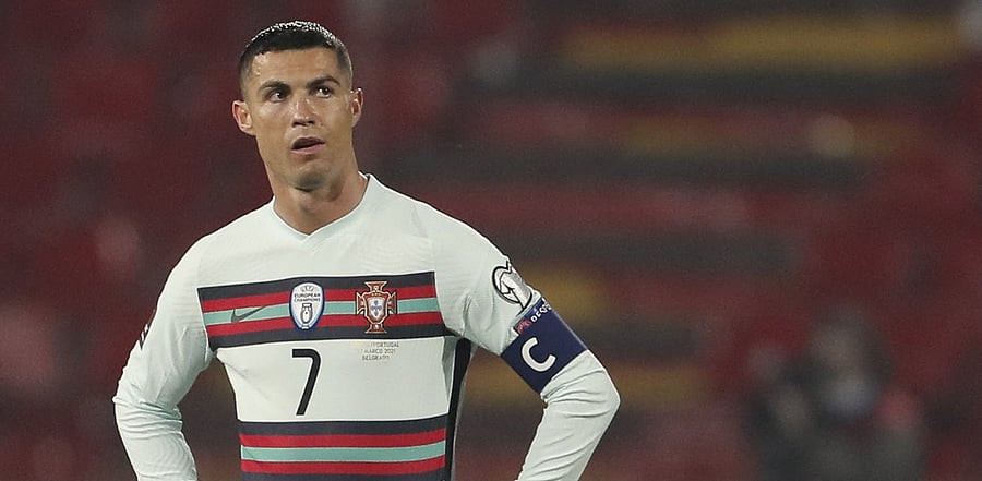 The 36-year-old was left fuming when his effort was cleared by Serbia defender Stefan Mitrovic after it had crossed the line. Credit: AFP Photo
