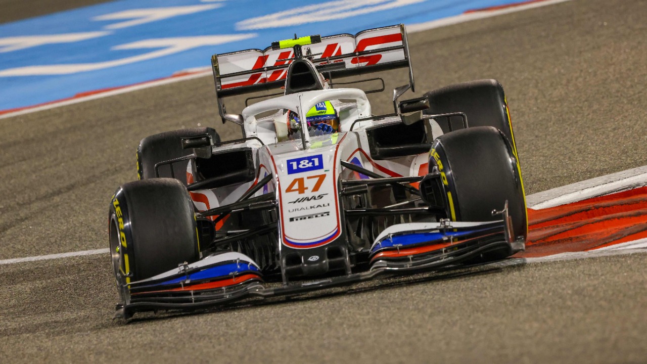 Haas F1's German driver Mick Schumacher drives during the Bahrain Formula One Grand Prix at the Bahrain International Circuit. Credit: AFP Photo