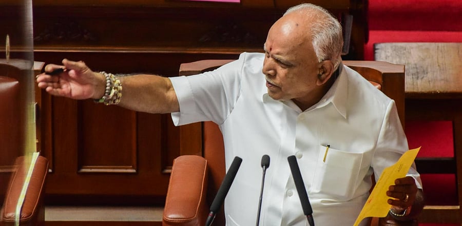 Karnataka Chief Minister B S Yediyurappa. Credit: DH Photo