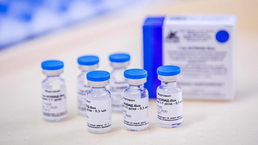 Vials with Russia's Sputnik V vaccine against the coronavirus (Covid-19). Credit: AFP File Photo