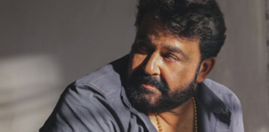 Mohanlal in a still from 'Drishyam 2'. Credit: Twitter/@Mohanlal