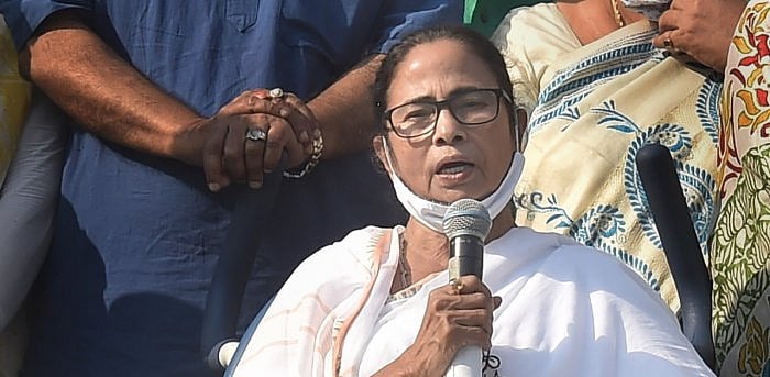 Banerjee was injured in her left leg, head and chest while campaigning in Nandigram on March 10 after filing her nomination from the high-profile seat, an incident the ruling TMC claimed was a "BJP conspiracy to take her life". Credit: PTI File Photo