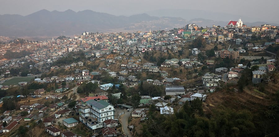 General view shows Champhai town near the India–Myanmar border. Credit: Reuters Photo